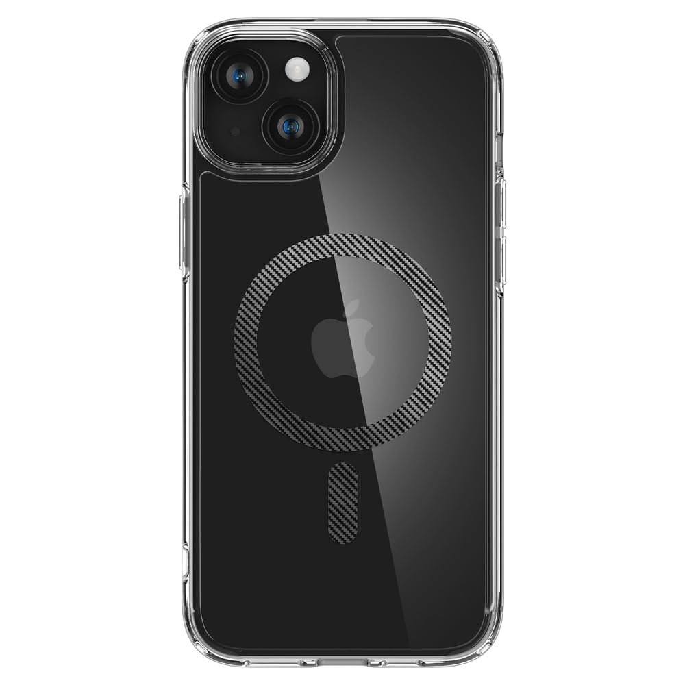 Spigen Ultra Hybrid (MagFit) case for iPhone 15 Plus in Carbon Fiber – detail image 3