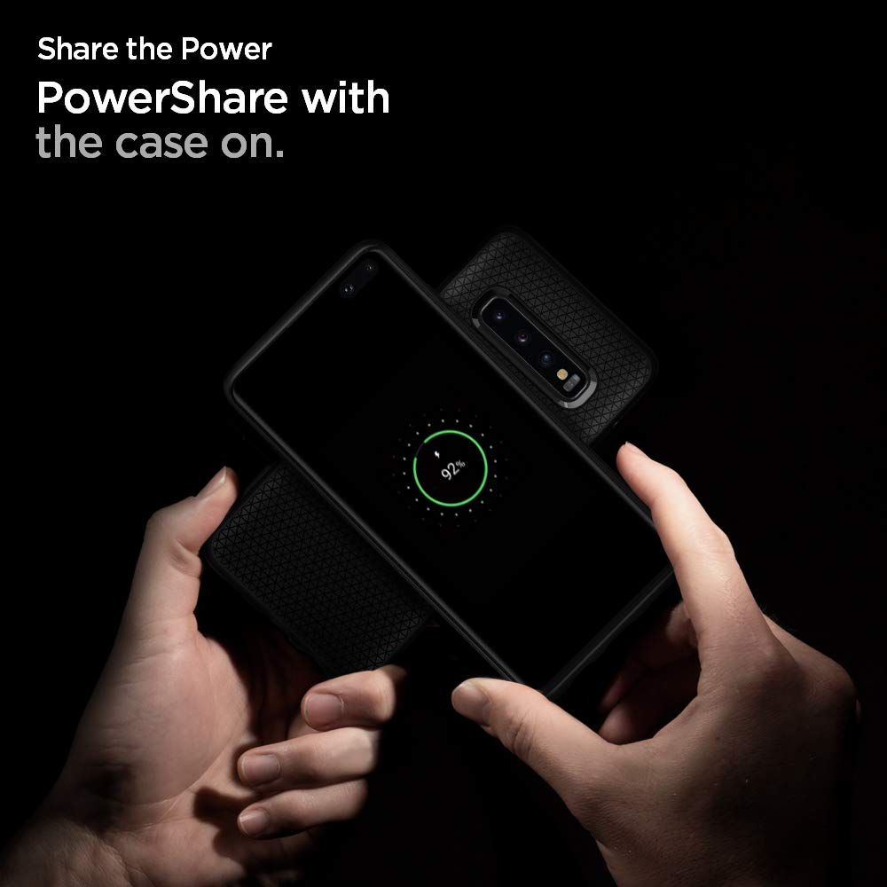 Spigen Galaxy S10 Plus Case - Liquid Air - Matte Black - image 5
