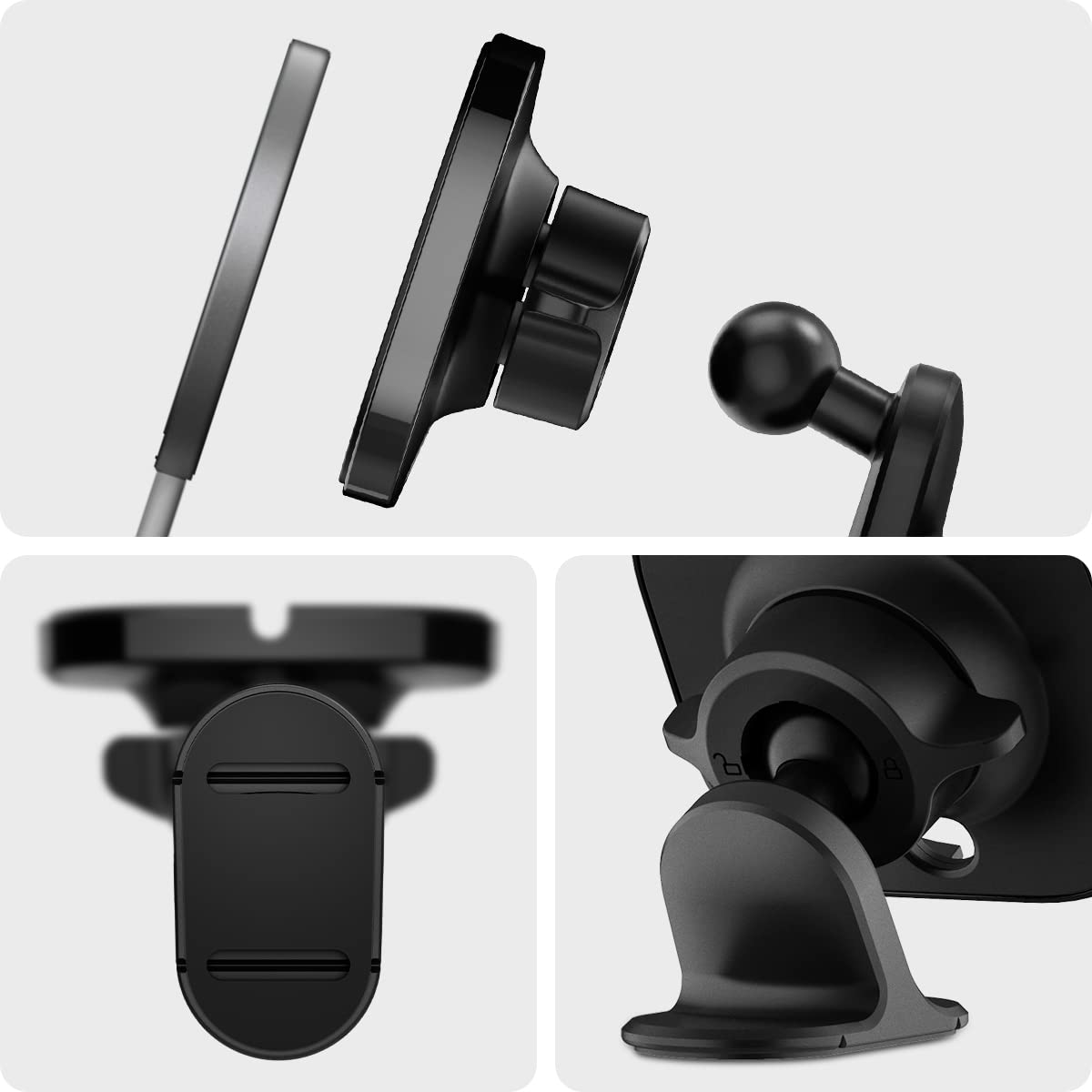 Spigen MagFit Dashboard Car Mount for Apple MagSafe Charger - Black - image 3