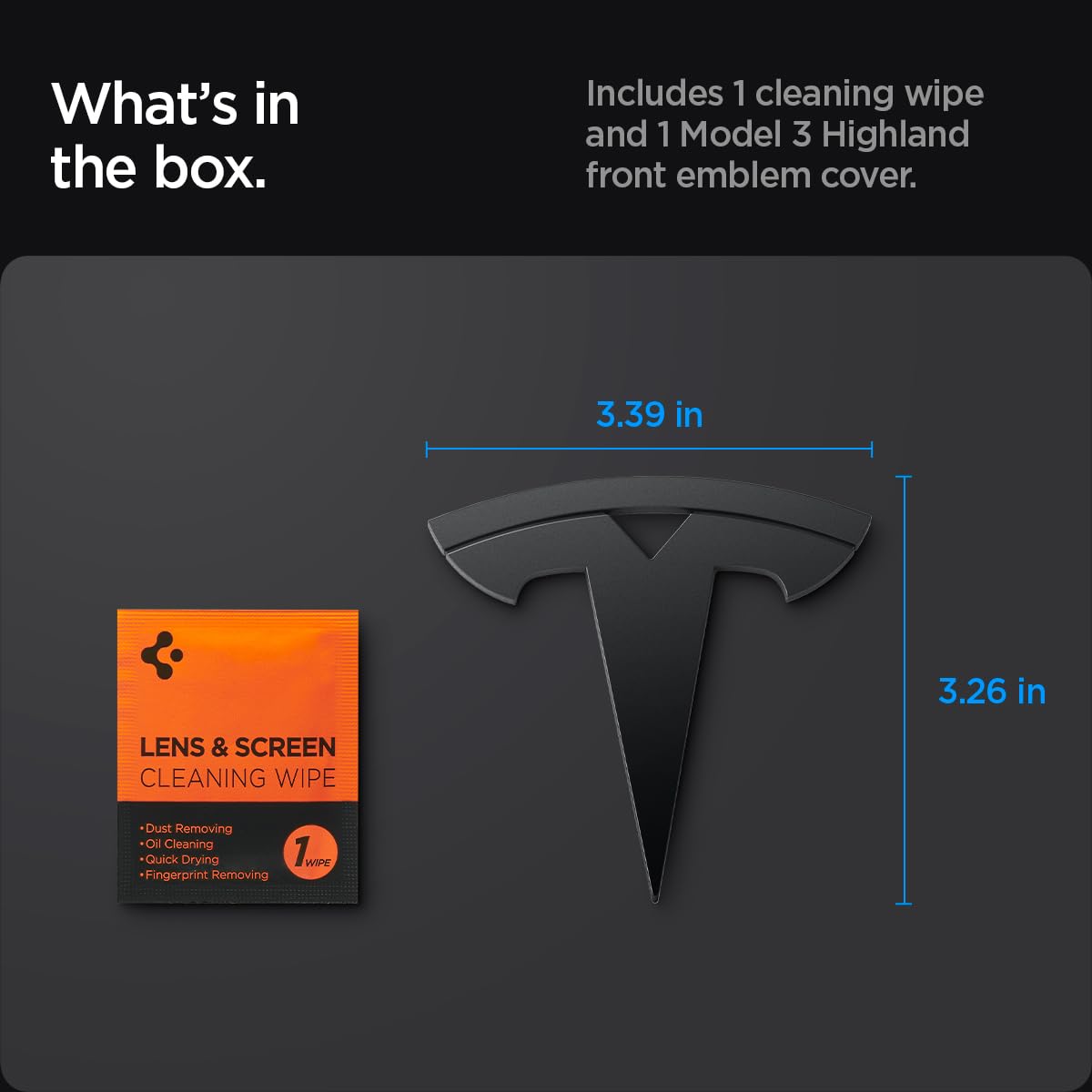 Spigen Tesla Model 3 Highland Front Emblem Cover - Black - image 7