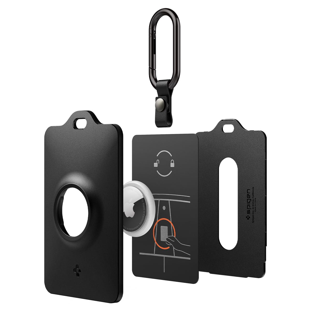 Spigen Air Fit Tesla Key Card Holder with AirTag Slot 2-Pack - Black - image 2