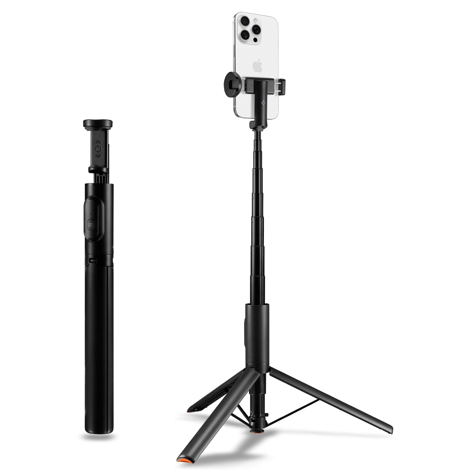 Spigen S541W Auto-Open Selfie Stick Tripod with Bluetooth Remote - Black - image 1