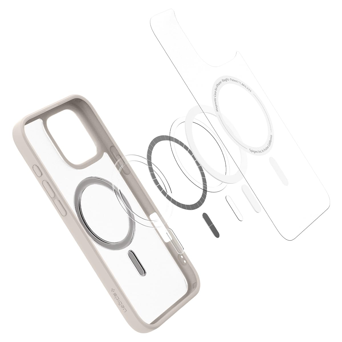 Spigen iPhone 16 Pro Case Ultra Hybrid MagFit - Frost Natural Titanium - image 2