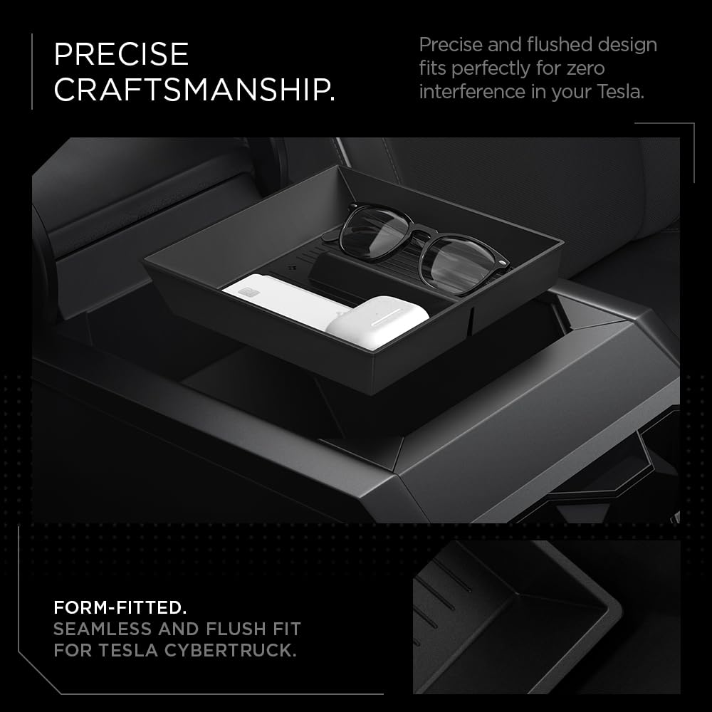 Spigen Tesla Cybertruck Bottom Center Console Organizer Tray - Black - image 6