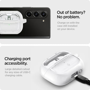 Spigen Galaxy Buds 3 FE Case - Ultra Hybrid - Jet White - image 7