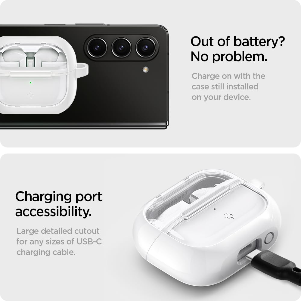Spigen Galaxy Buds 3 Case - Ultra Hybrid - Jet White - image 7