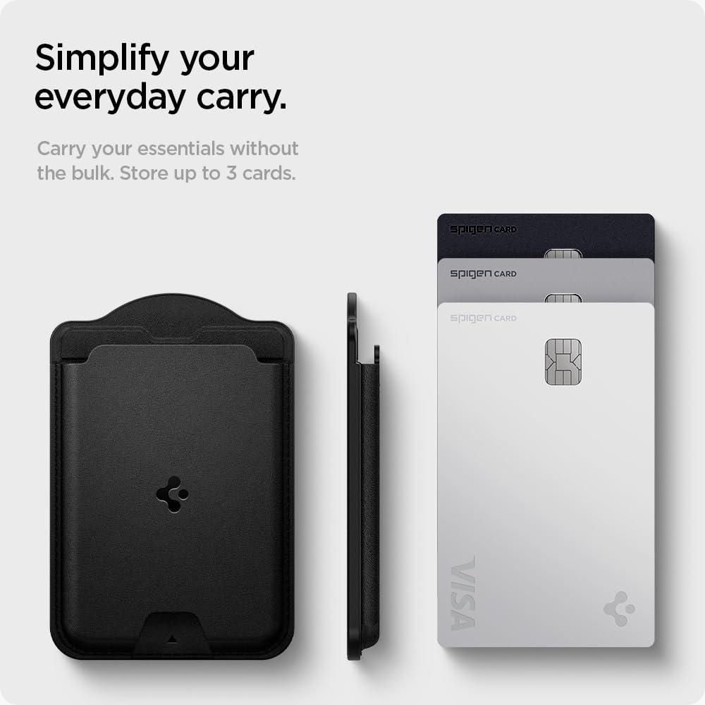 Spigen Valentinus MagFit 3-Card Wallet - Black - image 4