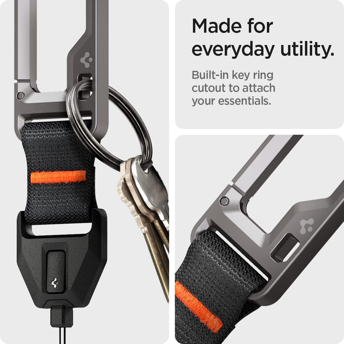 Spigen for AirPods Pro 3 / AirPods Pro 2 Lanyard with Carabiner – Black