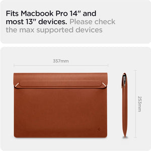 Spigen Valentinus 14-Inch Laptop Sleeve - Classic Brown - image 5