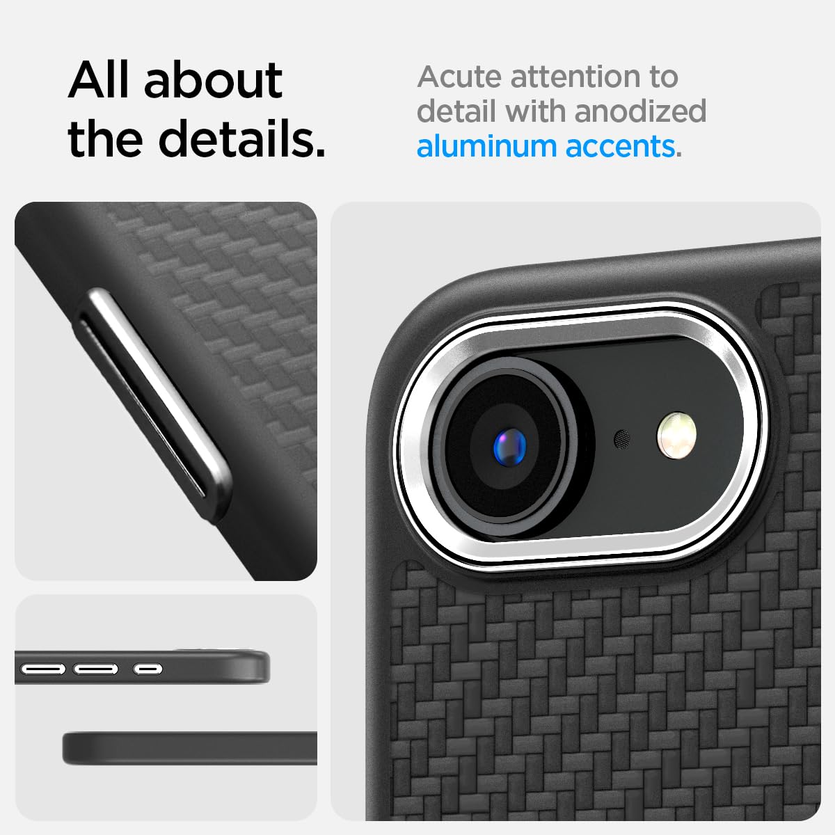 Spigen iPhone 17e / 16e Case Enzo Aramid MagFit - Matte Black - image 6