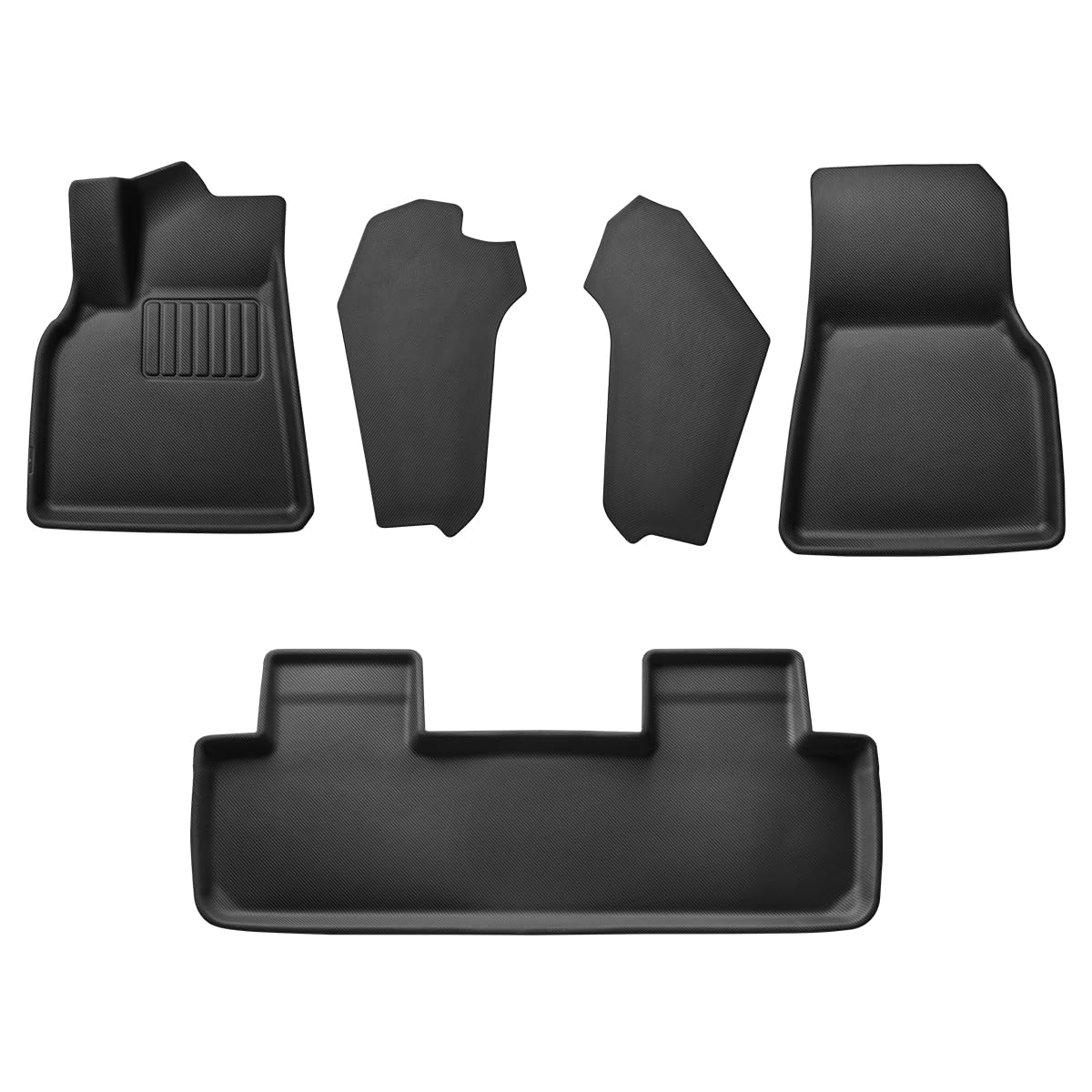 Spigen WeatherBloc Tesla Model Y 2020-2024 Floor Mat Set - Black - image 1