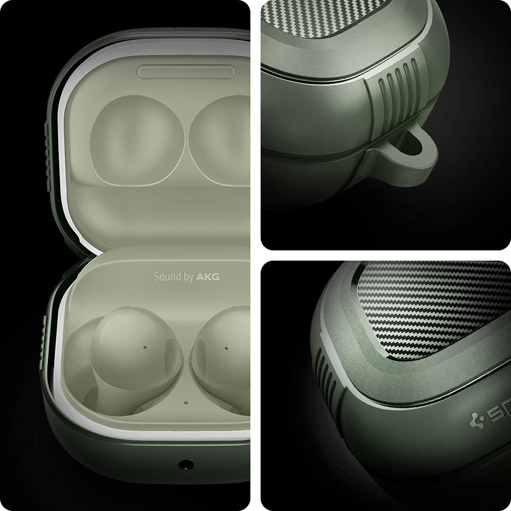 Spigen Galaxy Buds Pro Case - Rugged Armor - Military Green - image 3