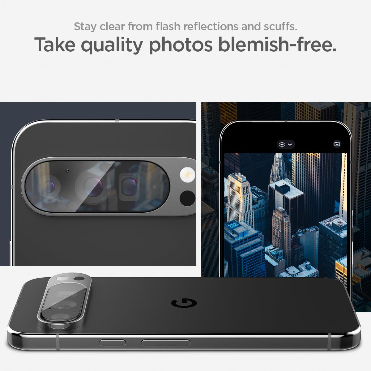 Spigen Glas.tR EZ Fit Optik Google Pixel 9 Pro XL Camera Lens Protector 2 Pack - Crystal Clear - image 4