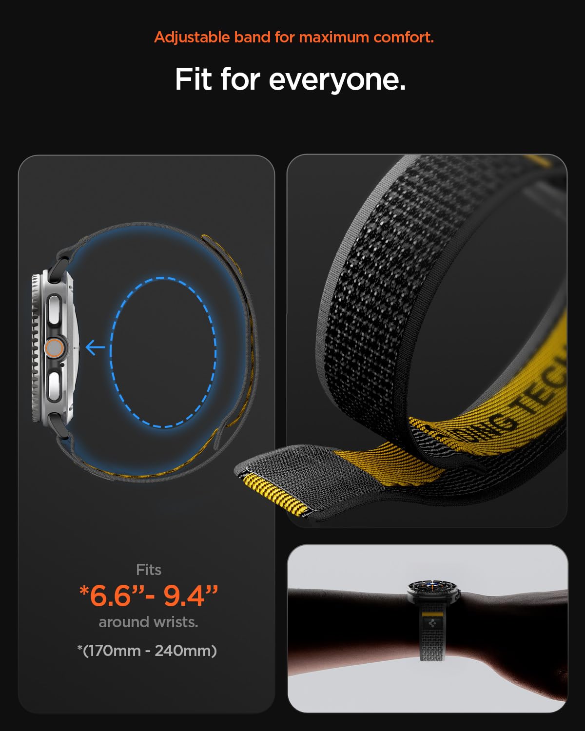 Spigen Galaxy Watch 9 Band - Athlex Air - Active Black Athlex Air - image 5