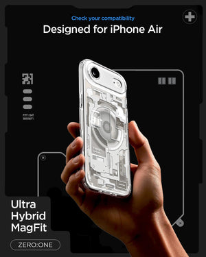 Spigen iPhone Air Case – Ultra Hybrid Zero One (MagFit) - Zero One Natural Titanium