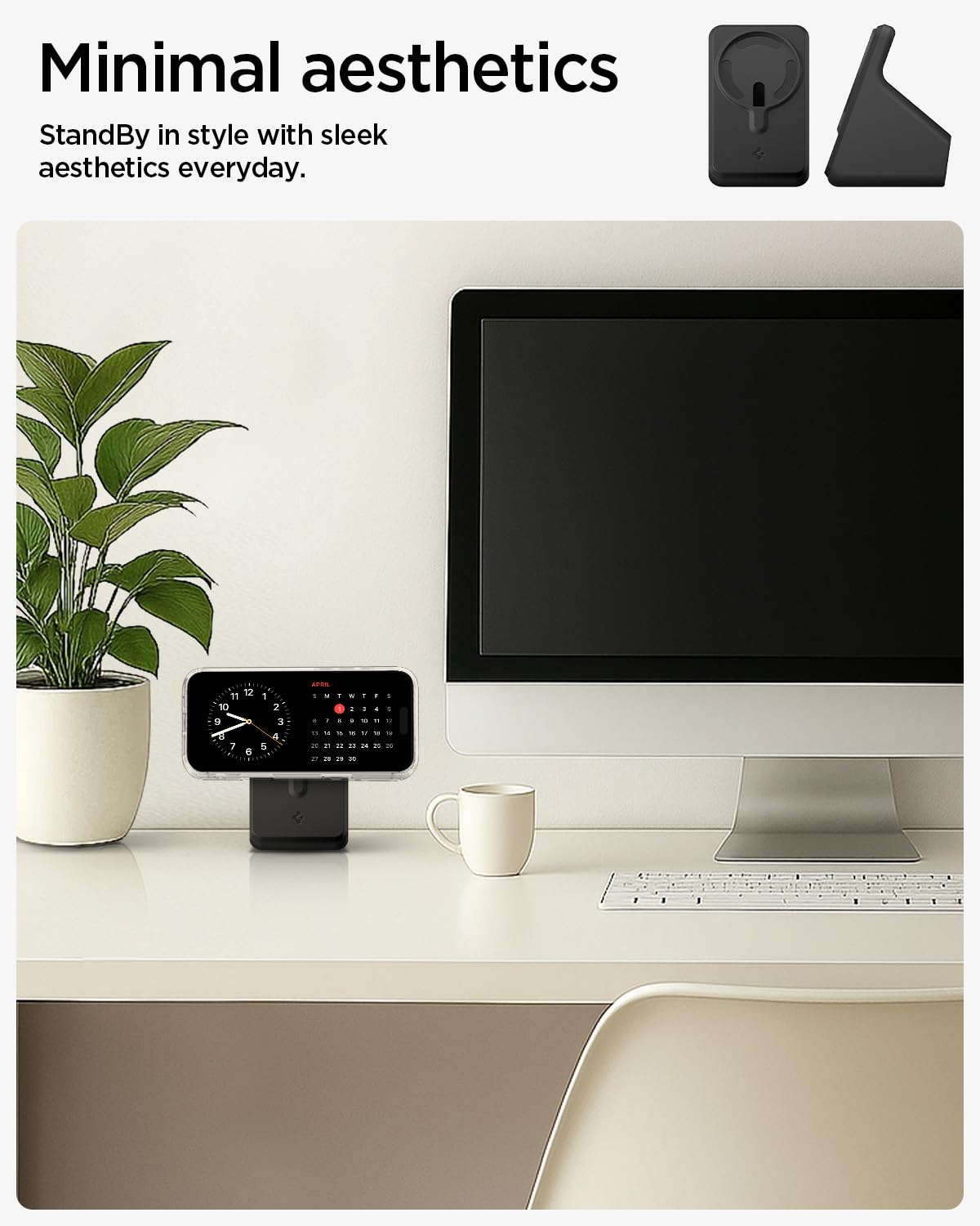Spigen MagFit S Phone Stand for 2024 MagSafe Charger - Black - image 3