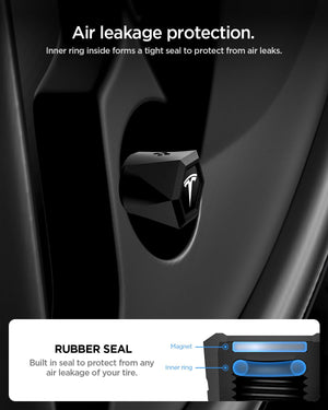 Spigen Magnetic Car Tire Valve Caps – VS100 4-Pack - Silver - image 4