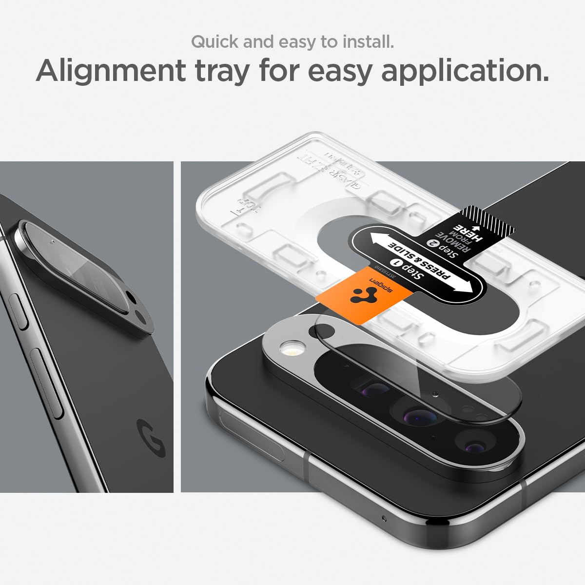 Spigen Glas.tR EZ Fit Optik Google Pixel 9 Pro XL Camera Lens Protector 2 Pack - Crystal Clear - image 5