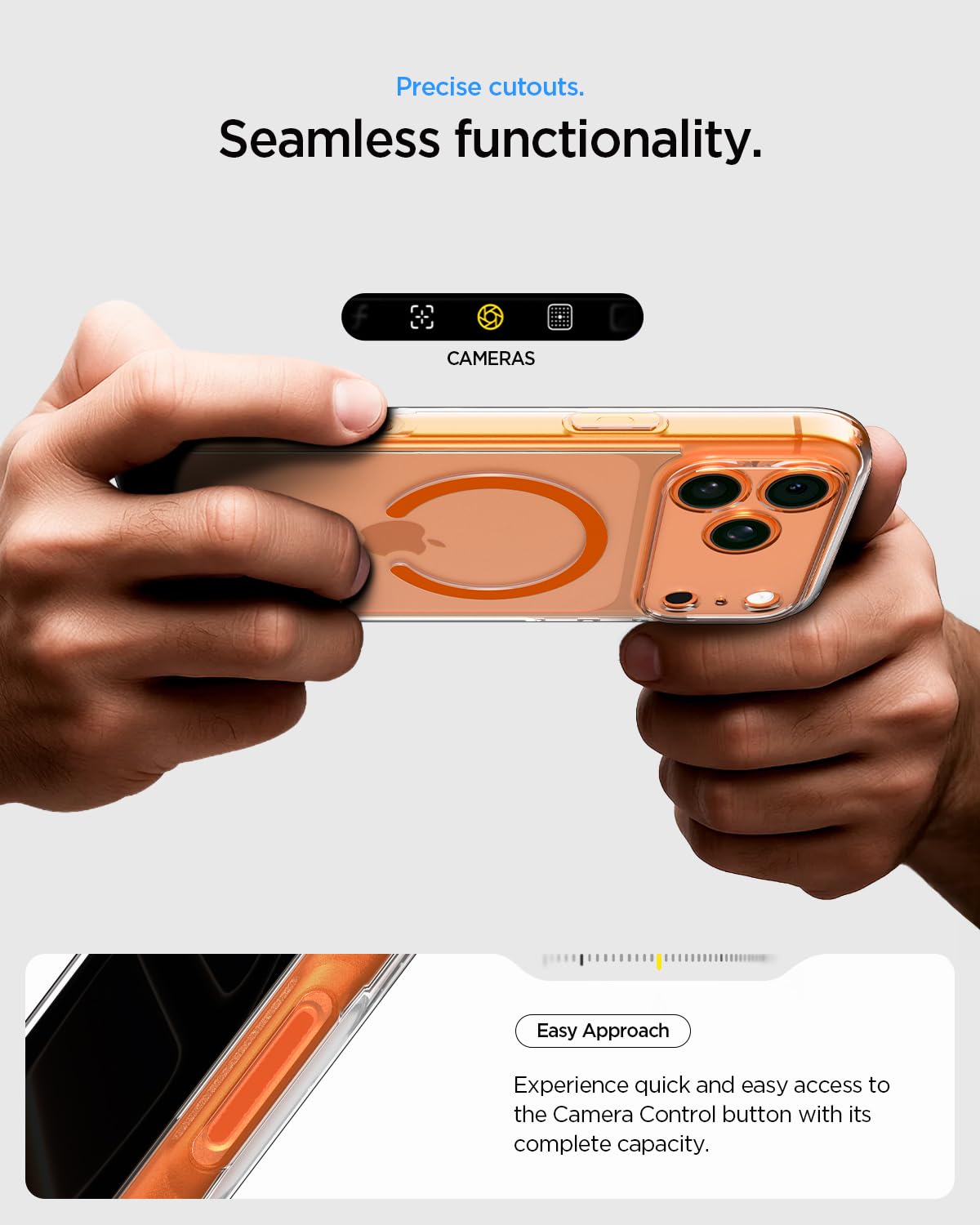 Spigen iPhone 17 Pro Max Case - Ultra Hybrid (MagFit) - Clear Orange