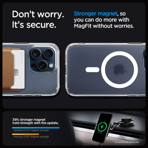 Spigen Ultra Hybrid (MagFit) case for iPhone 15 Pro Max in Frost White – detail image 4