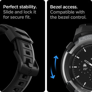 Spigen Galaxy Watch 4 Classic 46mm Case + Band - Rugged Armor Pro - Charcoal Gray - image 7