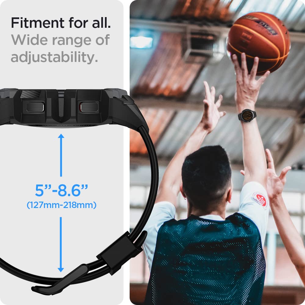 Spigen Galaxy Watch FE / 5 / 4 40mm Case + Band - Rugged Armor Pro - Charcoal Gray – image 4