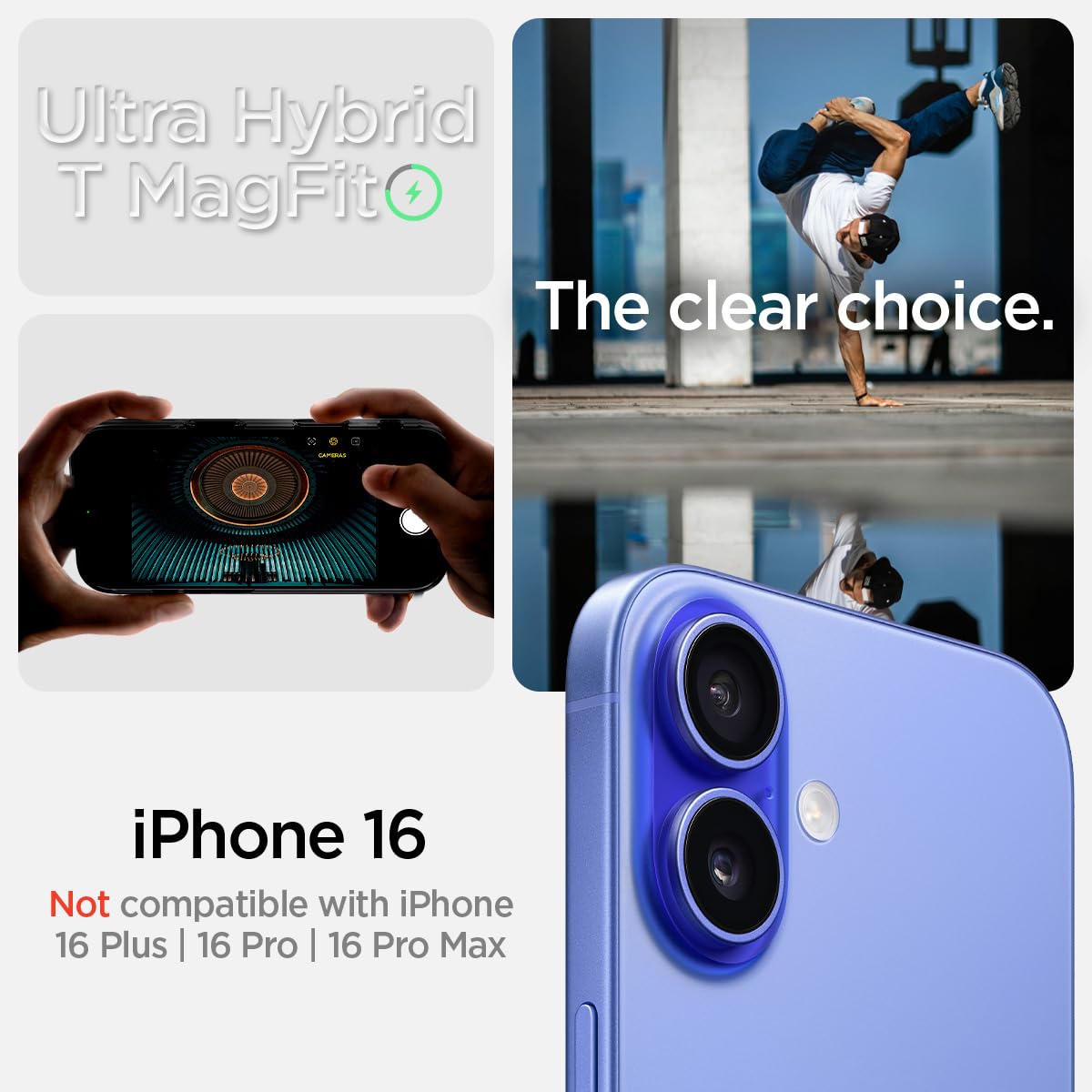 Spigen iPhone 16 Case Ultra Hybrid T MagFit - White - image 2