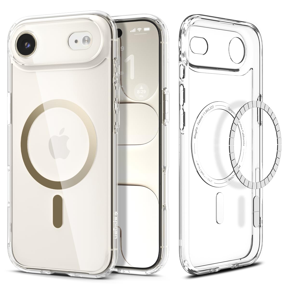 Spigen iPhone Air Case Ultra Hybrid MagFit - Clear Gold - image 1