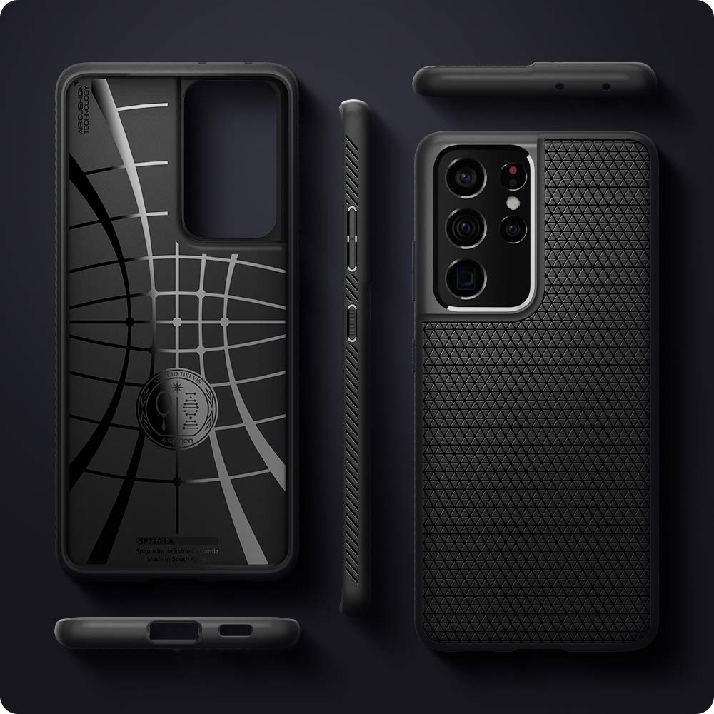 Spigen Galaxy S21 Ultra Case - Liquid Air - Matte Black - image 7