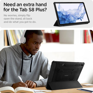 Spigen Galaxy Tab S8 Plus / S7 Plus Case - Rugged Armor Pro - Black - image 5