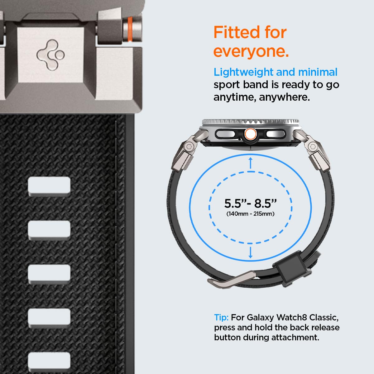 Spigen Galaxy Watch 8 Band - DuraPro Armor - Black - image 3