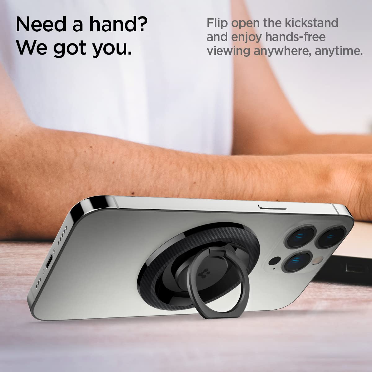 Spigen O-Mag MagFit Phone Grip - Carbon Fiber - image 4