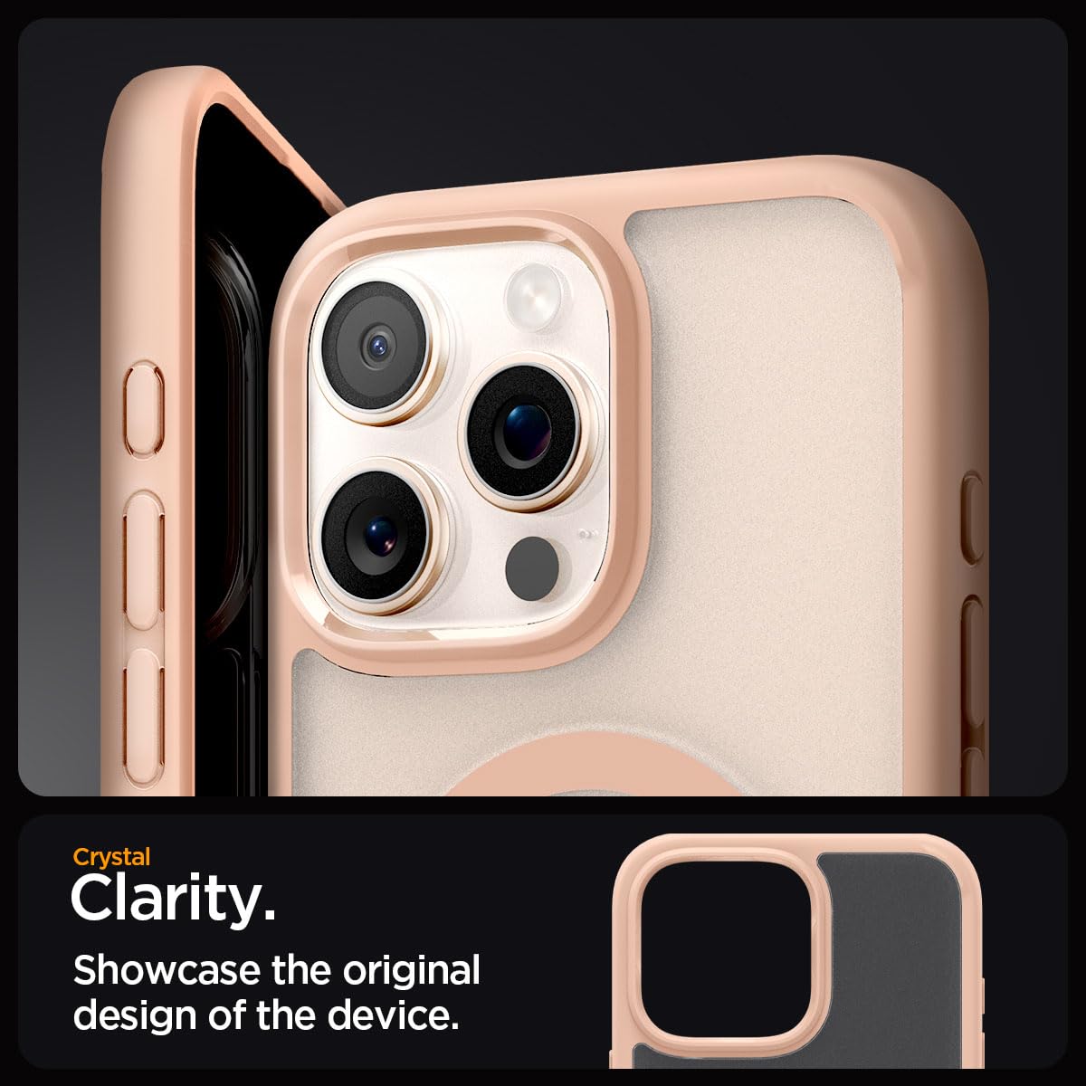 Spigen iPhone 16 Pro Case Ultra Hybrid MagFit - Frost Rose Titanium - image 4