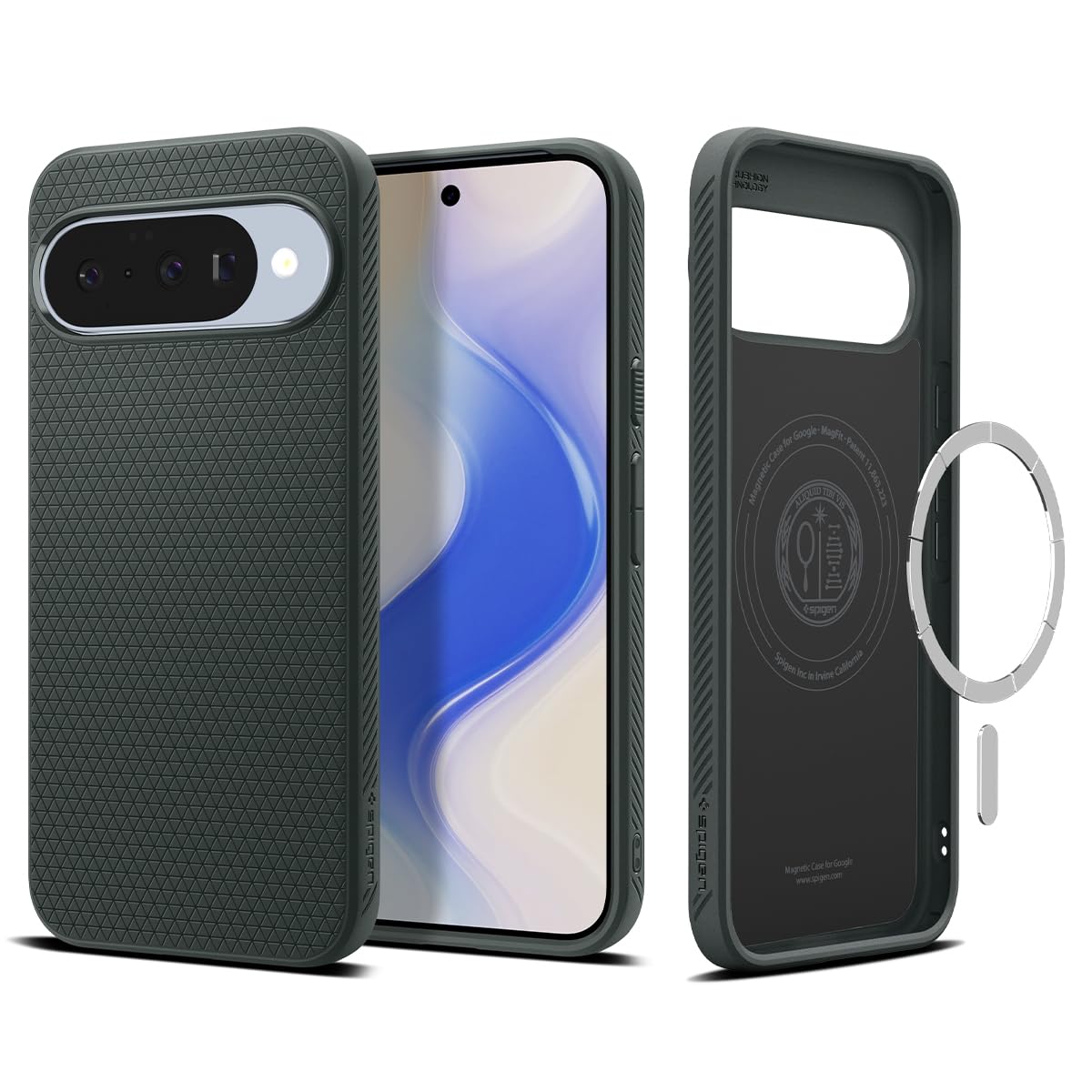 Spigen Pixel 10 Pro / Pixel 10 Case – Liquid Air (MagFit) - Abyss Green - image 1