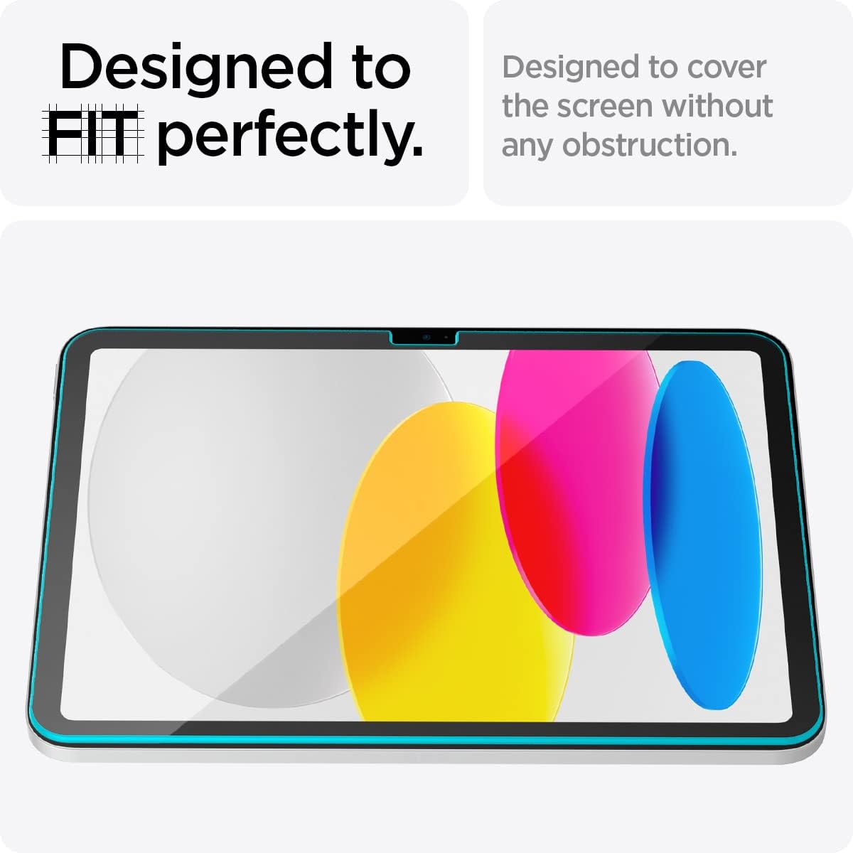 Spigen iPad 11th Generation (A16, 2025) / iPad 10th Generation (10.9", 2022) Screen Protector – Glas.tR EZ Fit (2 Pack)