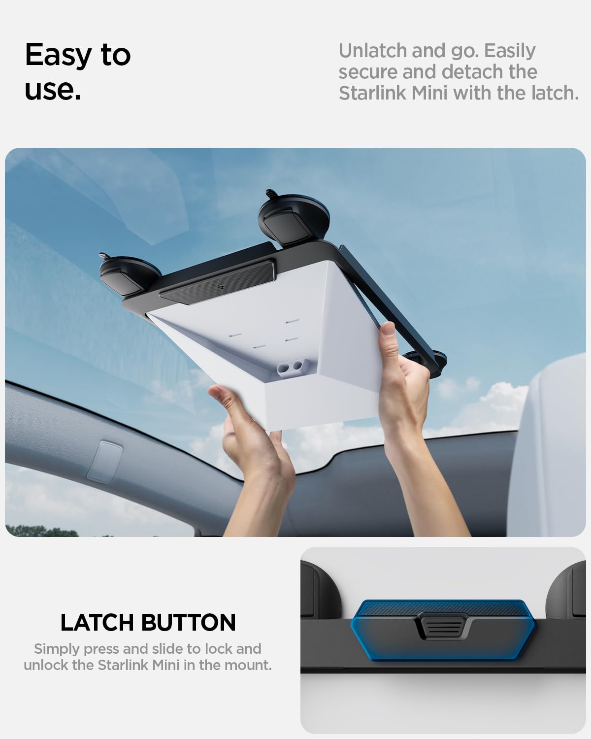 Spigen Starlink Mini Quick-Release Window Mount - Carbon Black - image 5