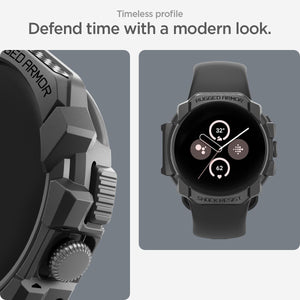 Spigen Pixel Watch 3 2 1 41mm Rugged Armor case - Matte Black - image 5