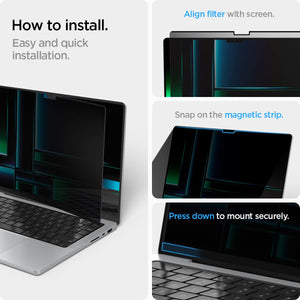 Spigen MacBook Pro 14-inch SafeView privacy screen - Transparency - image 4