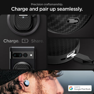 Spigen Enzo Aramid Google Pixel Buds Pro 2 / Pro Case - Matte Black - image 7