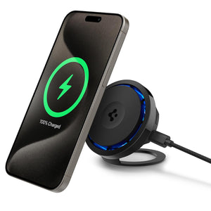 Spigen OneTap Pro 3 CryoMax Qi2 15W Wireless Charger with Kickstand - Black - image 1