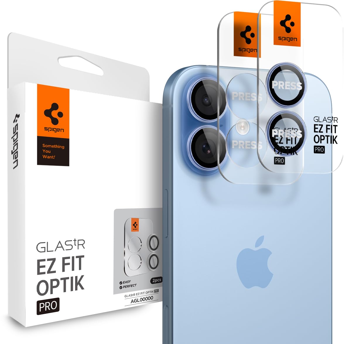 Spigen iPhone 17 Camera Lens Protector GLAS.tR EZ Fit Optik Pro (2 Pack) - Mist Blue - image 1
