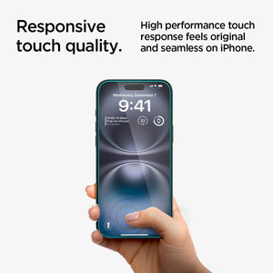 Spigen iPhone 16 / 15 Screen Protector GLAS.tR EZ Fit Privacy (2 Pack) - Privacy - image 6