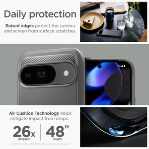 Spigen Rugged Armor Google Pixel 9 Pro / Pixel 9 Phone Case - Marble Gray - image 5