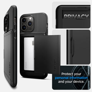 Spigen Slim Armor CS iPhone 14 Pro Card Holder Case - Black - image 4