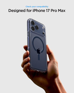 Spigen iPhone 17 Pro Max Case - Ultra Hybrid (MagFit) - Clear Deep Blue