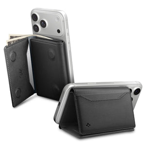 Spigen Valentinus S MagFit 7-Card Trifold Wallet - Black - image 1