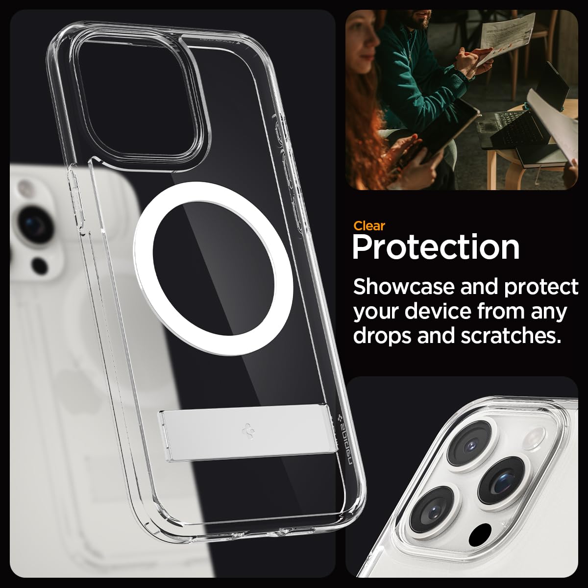 Spigen iPhone 15 Pro Max Case Ultra Hybrid S MagFit - Crystal Clear - image 6
