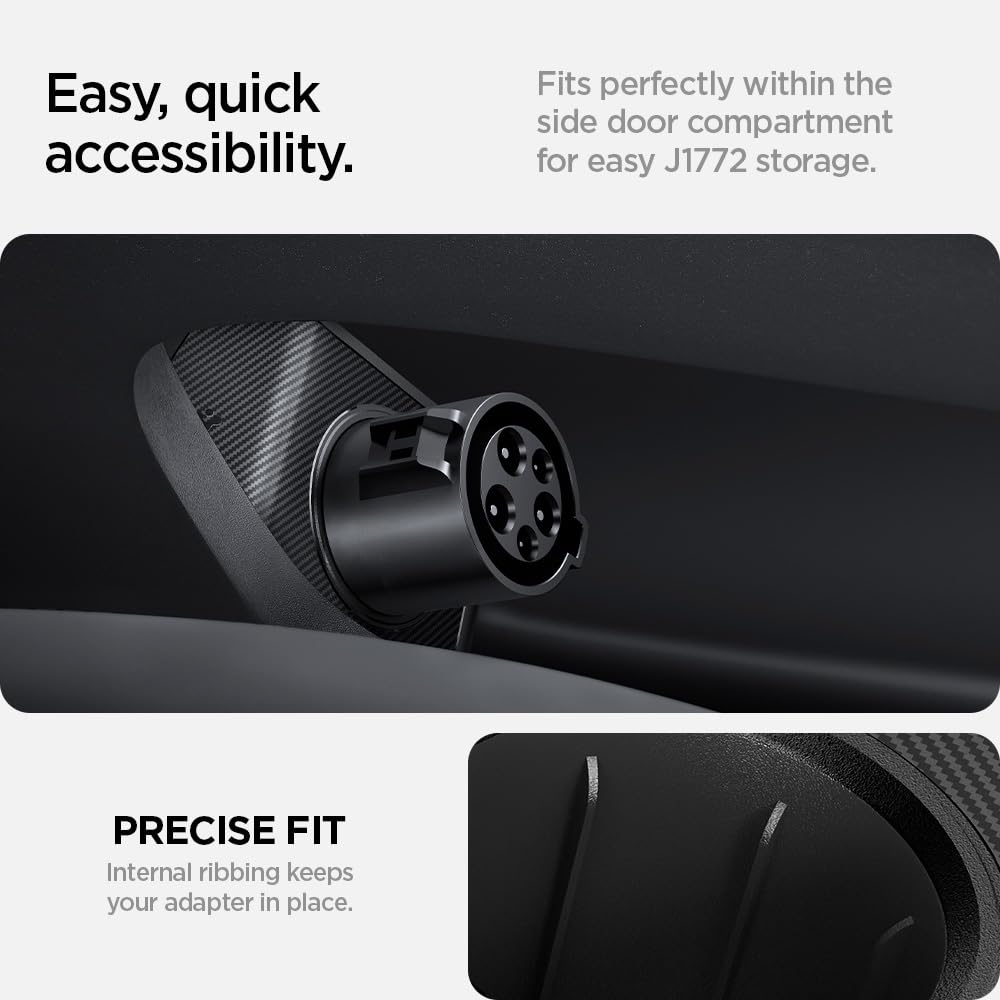 Spigen Tesla Model X 2022+ J1772 Adapter Door Dock - Black - image 3