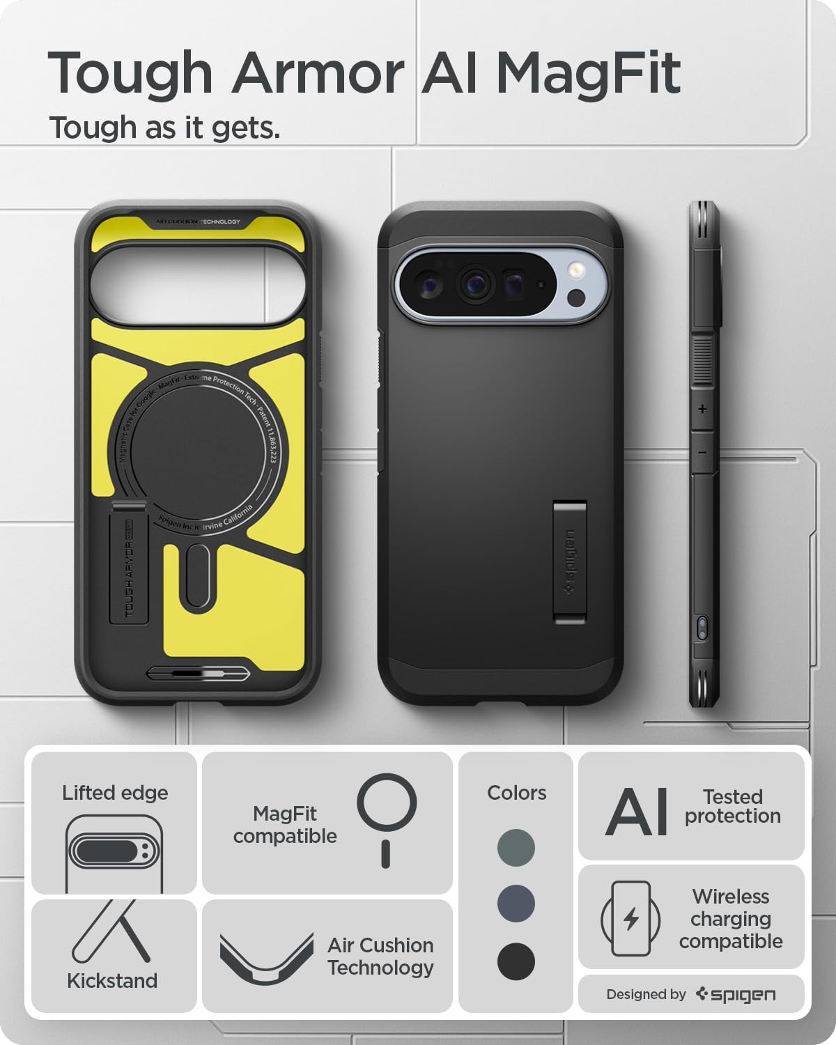 Spigen Pixel 10 Pro XL Tough Armor MagFit case - Black - image 3