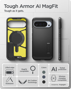 Spigen Tough Armor MagFit Google Pixel 10 Pro / Pixel 10 Kickstand Case - Black - image 3